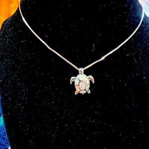 Sterling silver sea turtle pendant/necklace from Hawaii